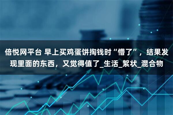 倍悦网平台 早上买鸡蛋饼掏钱时“懵了”，结果发现里面的东西，又觉得值了_生活_絮状_混合物