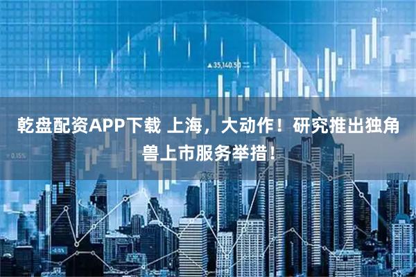 乾盘配资APP下载 上海，大动作！研究推出独角兽上市服务举措！