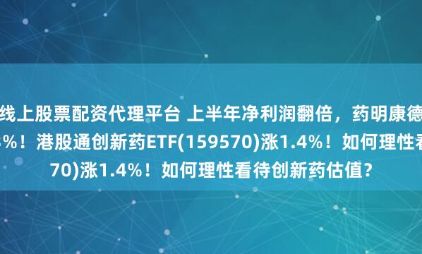 线上股票配资代理平台 上半年净利润翻倍，药明康德港股绩后大涨13%！港股通创新药ETF(159570)涨1.4%！如何理性看待创新药估值？